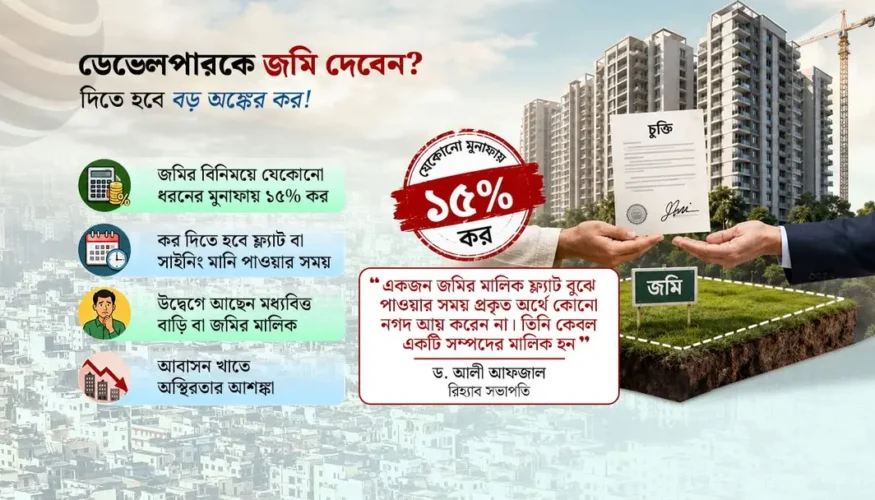 জমি দিয়ে ফ্ল্যাট নিলেই ‘কোটি টাকার’ করের ফাঁদ!